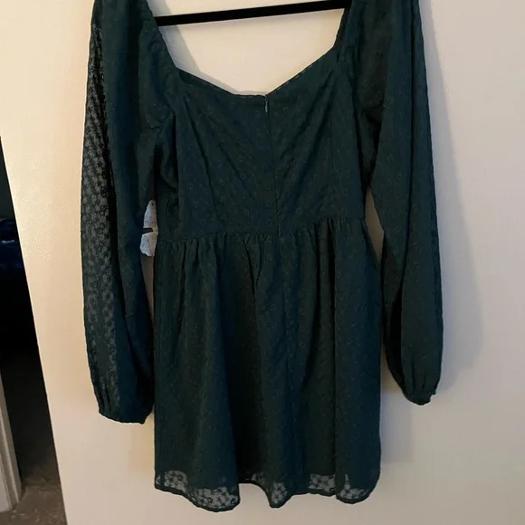 NWT Altar'd State Deep Green Textured Dress - Picture 3 of 3